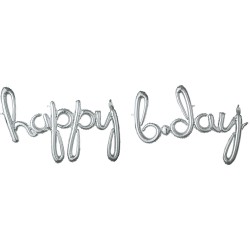 "Happy Birthday" Μπαλόνι foil silver