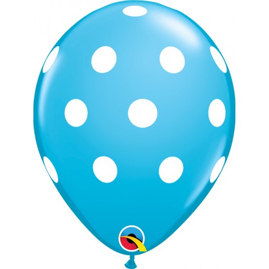 11" Big Polka Dots Robbin's Egg Blue