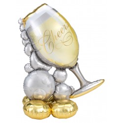 "Bubbly Wine Glass" Μπαλόνι Airloonz Ποτήρι Σαμπάνιας