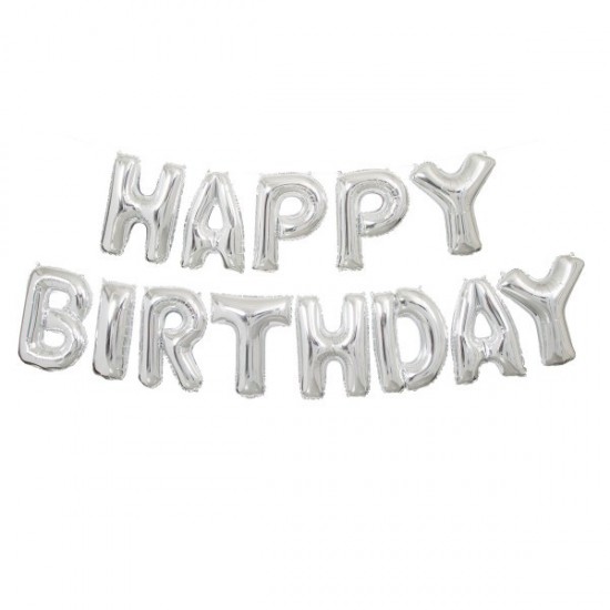 "Happy Birthday" Μπαλόνια γράμματα