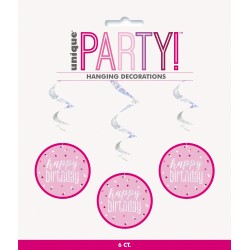 Happy Birthday Κρεμαστά οροφής Ροζ