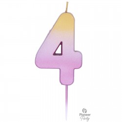 Κερί Νούμερο 4 Rose Gold Ombre