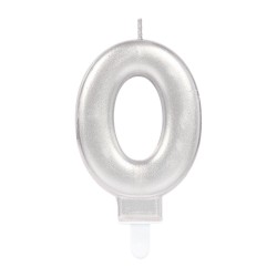 Κερί Νούμερο 0 ασημί