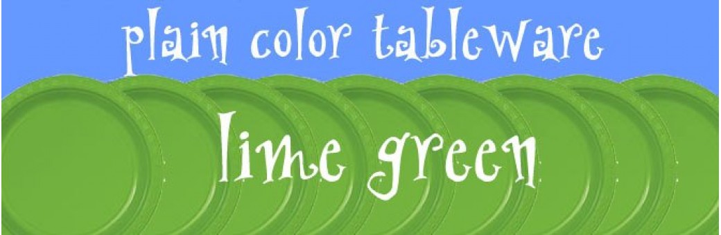 "Plastic tableware" Lime Green